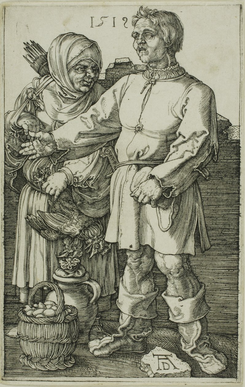 Köylü ve Karısı Pazarda by Albrecht Dürer