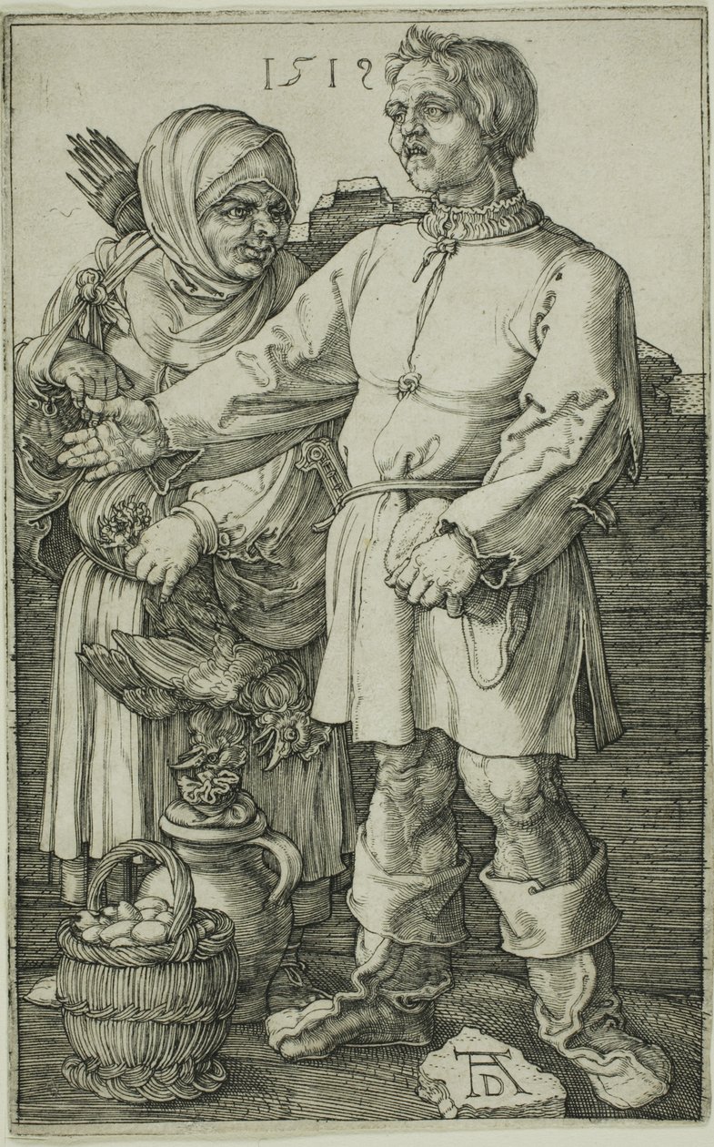 Köylü ve Karısı Pazarda by Albrecht Dürer