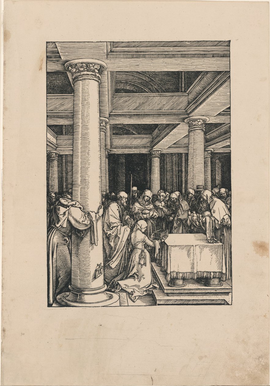 Bakire'nin Yaşamından Tapınakta Mesih'in Sunumu by Albrecht Dürer