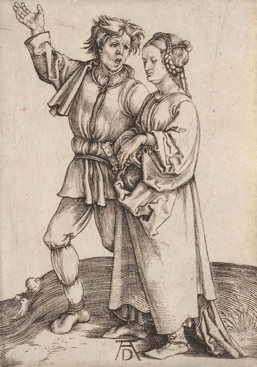 Rustik Çift Köylü ve Karısı, 1497-1498. by Albrecht Dürer