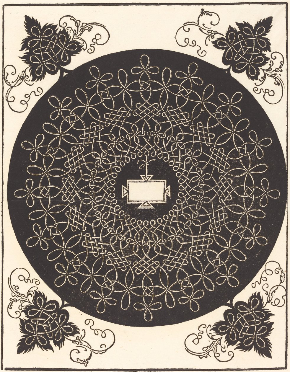 İkinci Düğüm (dikdörtgen bir tablet ile) by Albrecht Dürer
