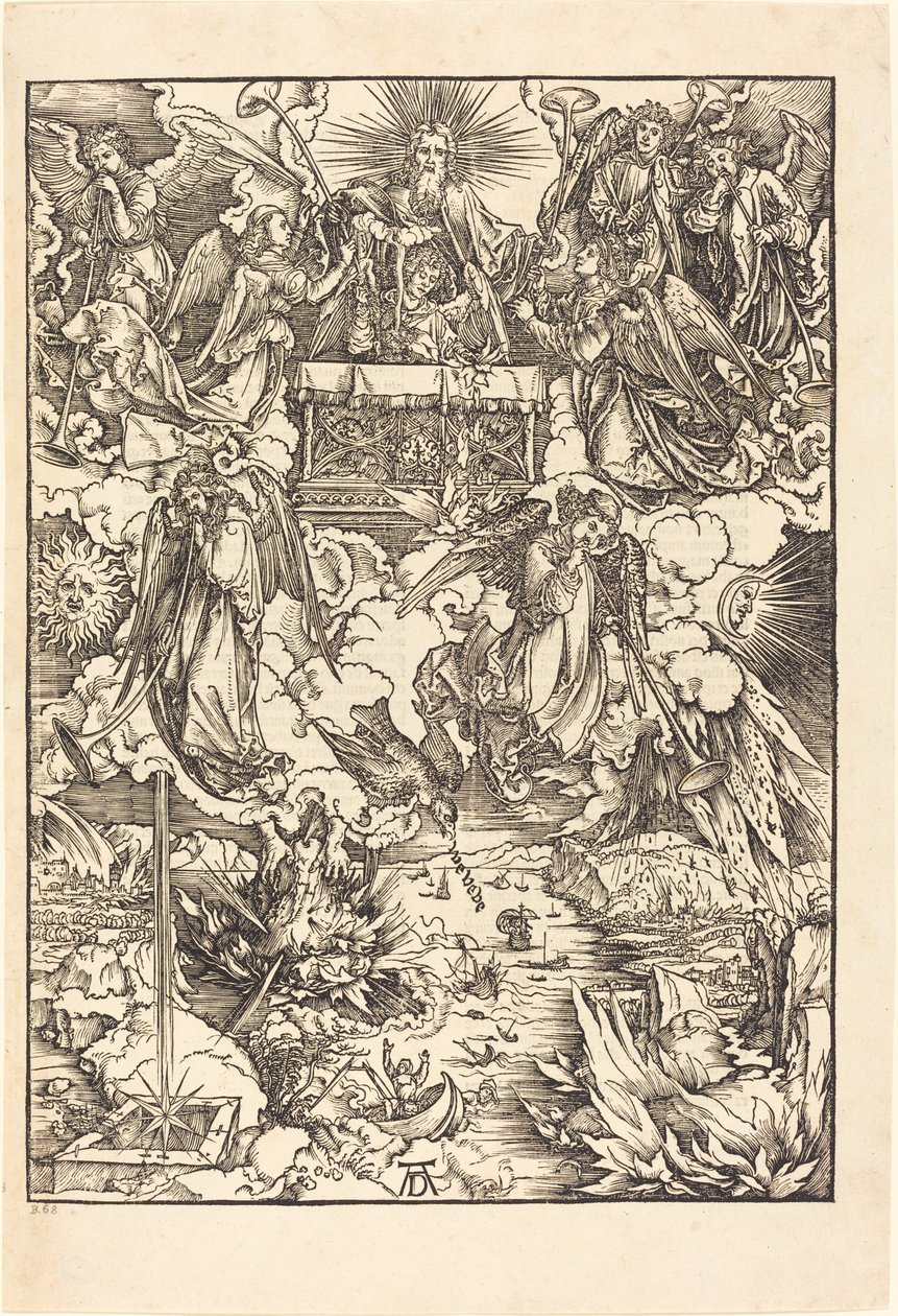 Trompetli Yedi Melek by Albrecht Dürer