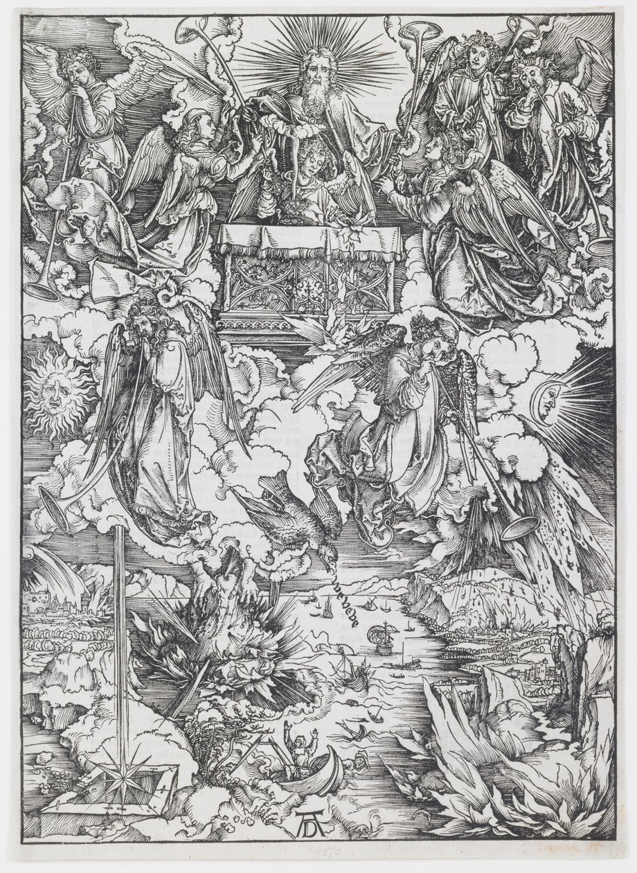 “Kıyamet”ten Yedi Trompet by Albrecht Dürer