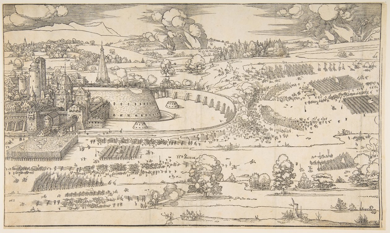 Bir Kale Kuşatması.n.d. by Albrecht Dürer