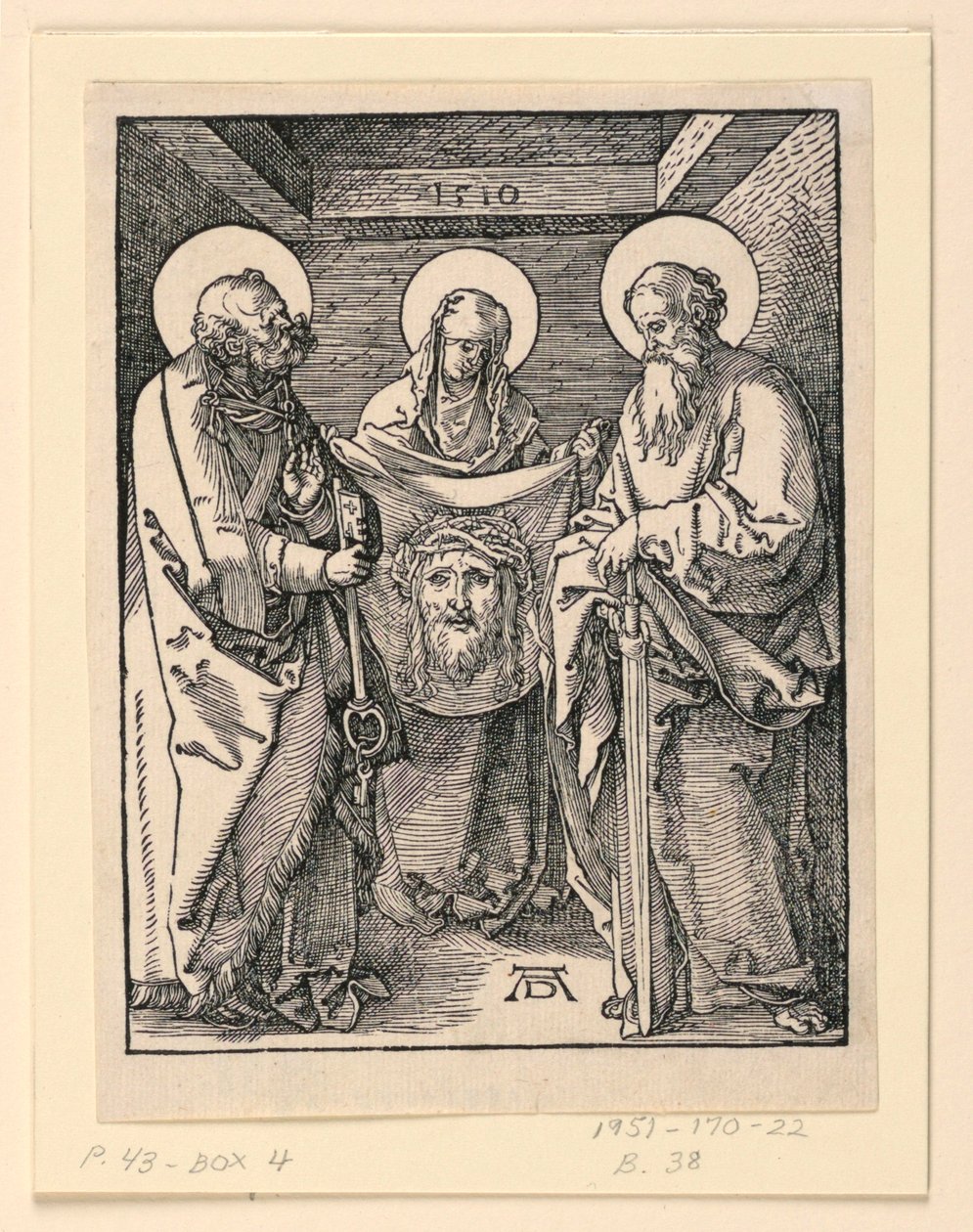 Küçük Tutku Serisinden Sudarium (Aziz Veronica, Peter ve Paul), by Albrecht Dürer