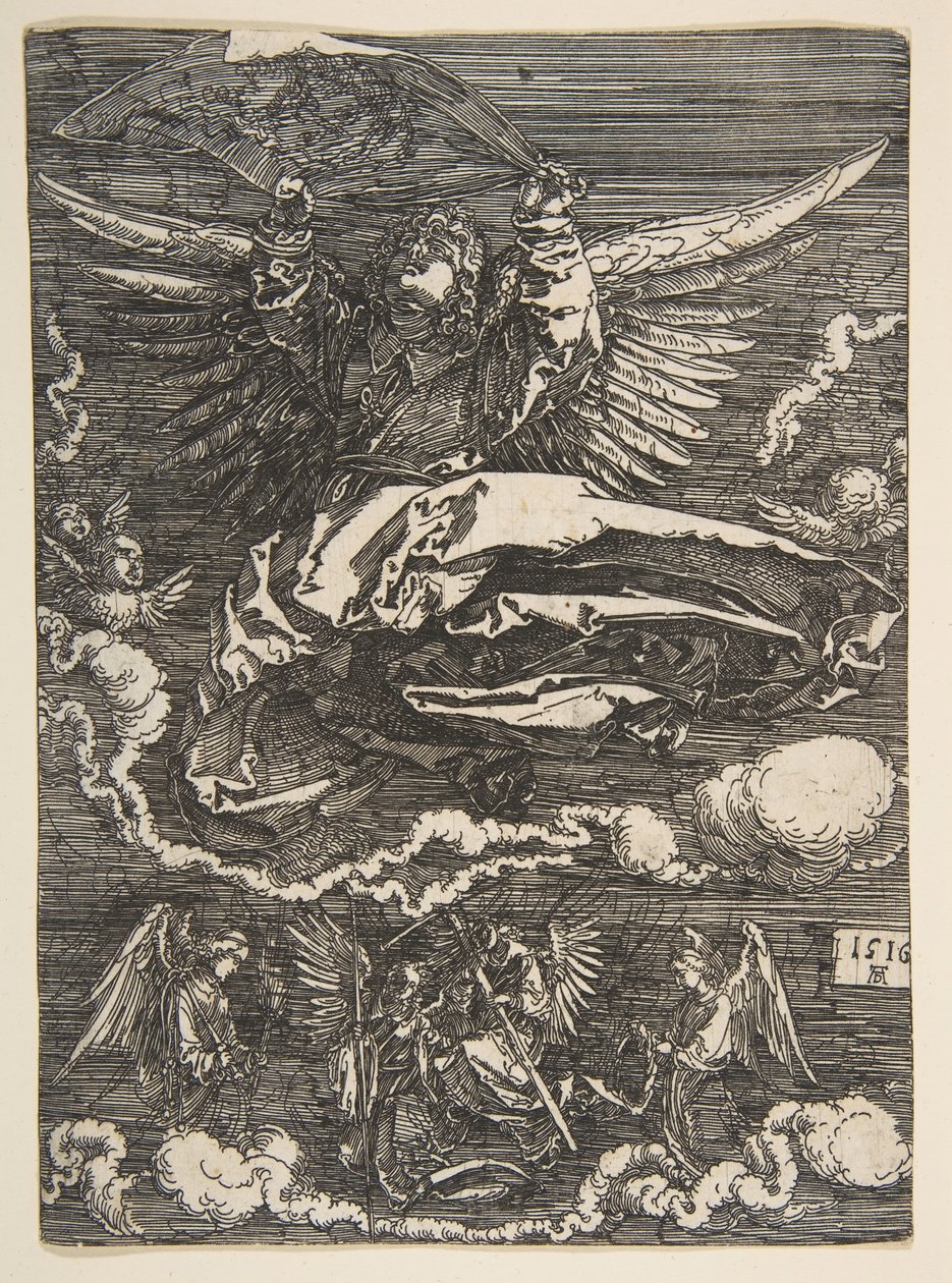 Bir Melek Tarafından Düzenlenen Sudarium, 1516. by Albrecht Dürer