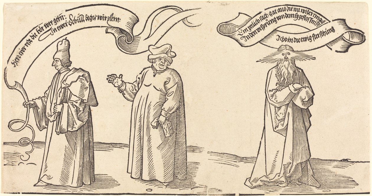 Öğretmen, Din Adamı ve Providence by Albrecht Dürer