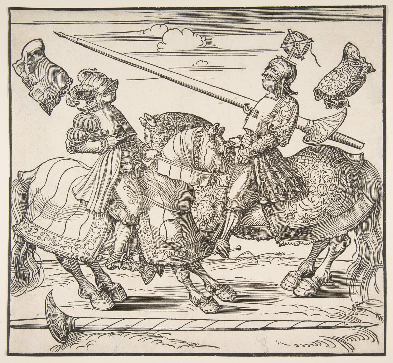 Atlı Turnuvası, yak. 151718. by Albrecht Dürer