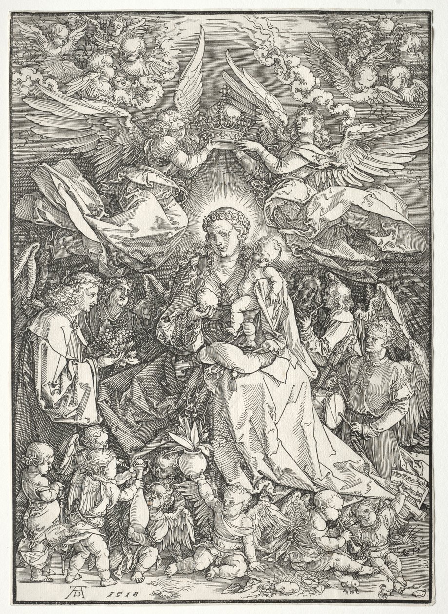 Birçok Melekle Çevrili Bakire, 1518. by Albrecht Dürer