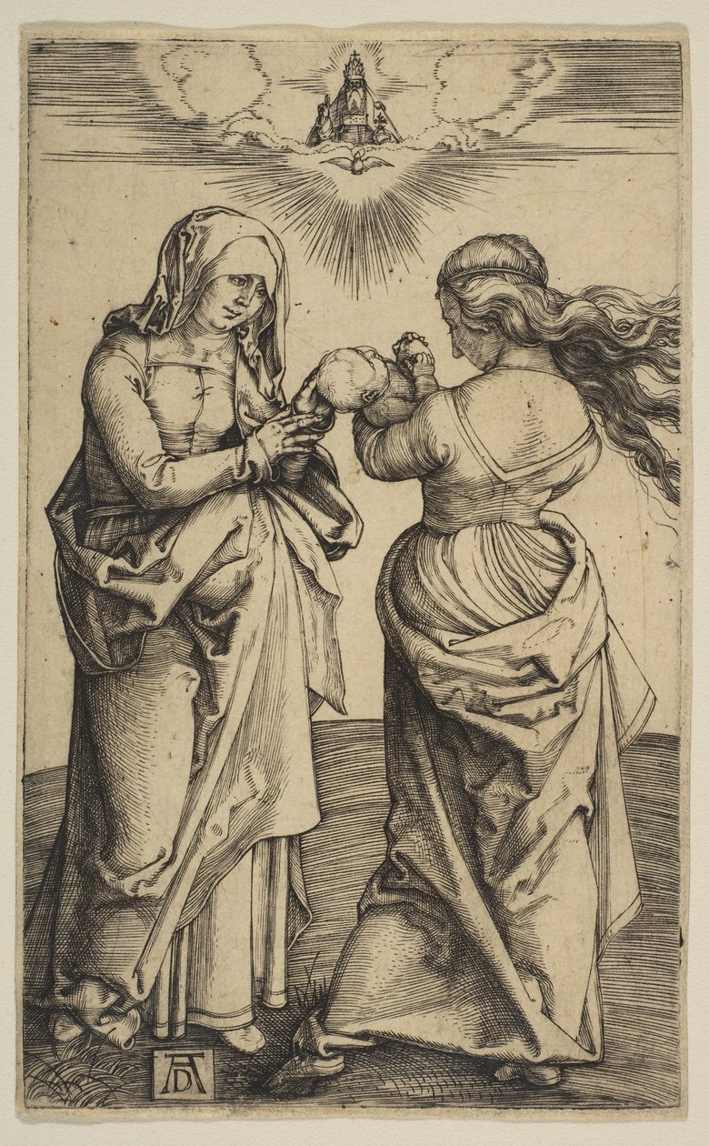 Bebek İsa ve Aziz Anne ile Bakire ve Çocuk, ca. 1500. by Albrecht Dürer