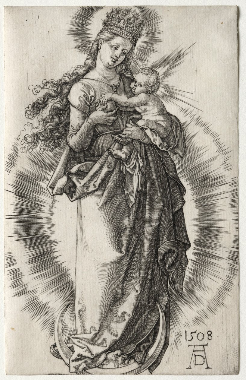 Yıldızlı Taçlı Bakire, 1508. by Albrecht Dürer