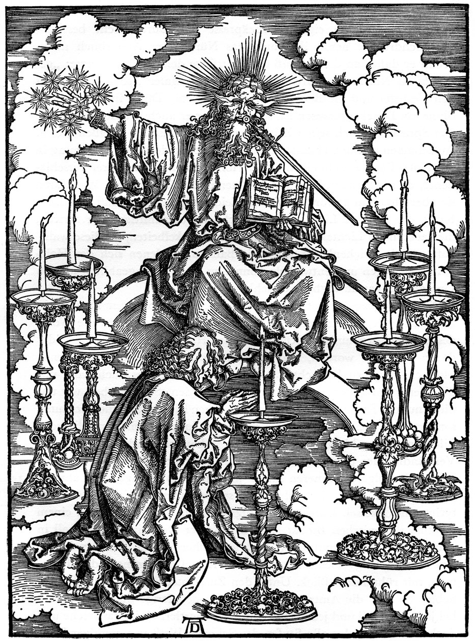 Mahşerden Yedi Şamdan Vizyonu, 1498, 1936 by Albrecht Dürer