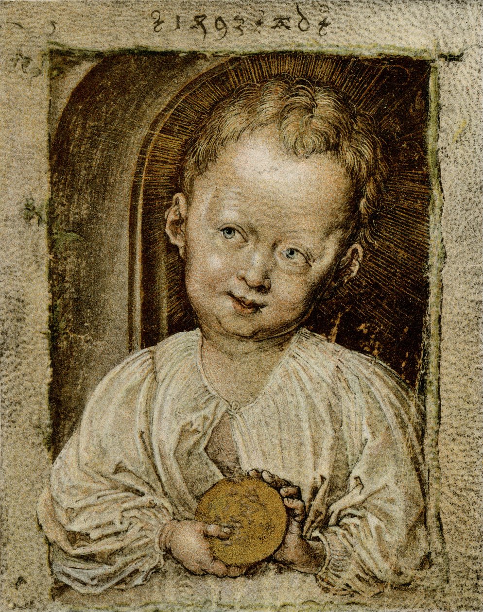 Kurtarıcı olarak çocuk İsa by Albrecht Dürer
