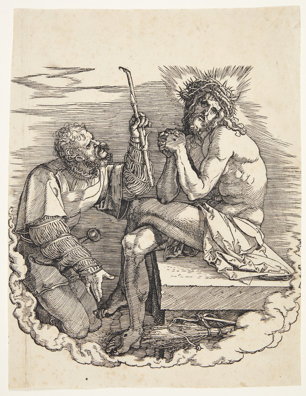 Bir asker tarafından alay edilen kederlerin adamı by Albrecht Dürer