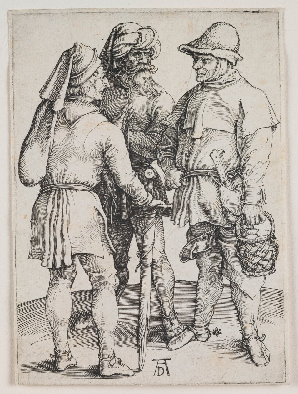 Üç Köylü Sohbette by Albrecht Dürer