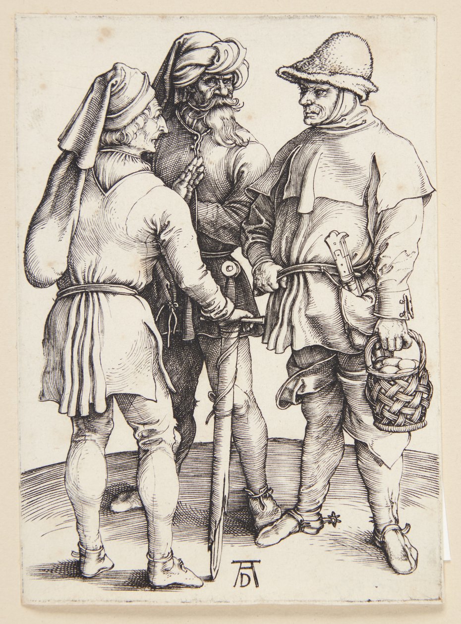 Üç köylü sohbet ediyor by Albrecht Dürer