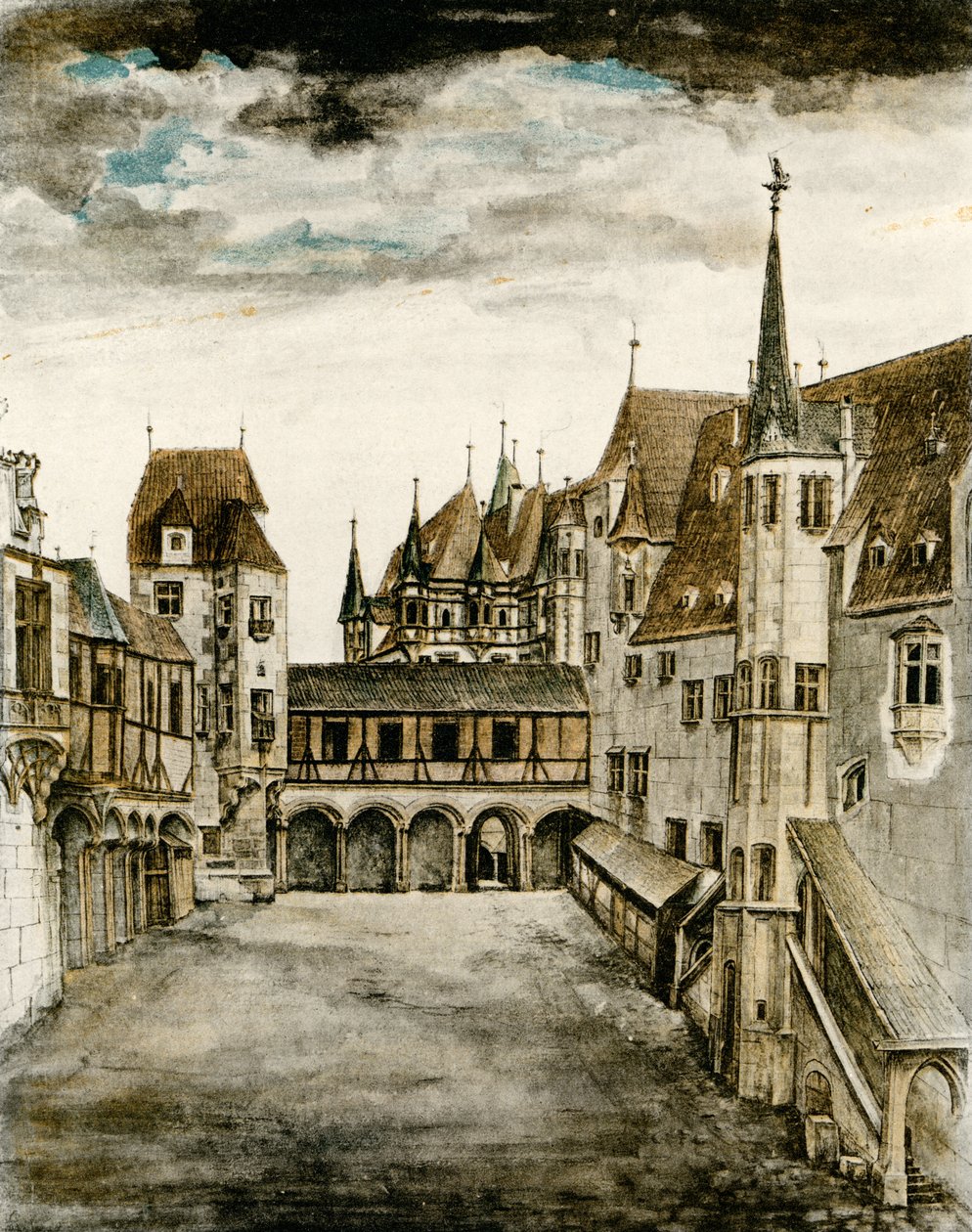 Kale avlusunun görünümü by Albrecht Dürer