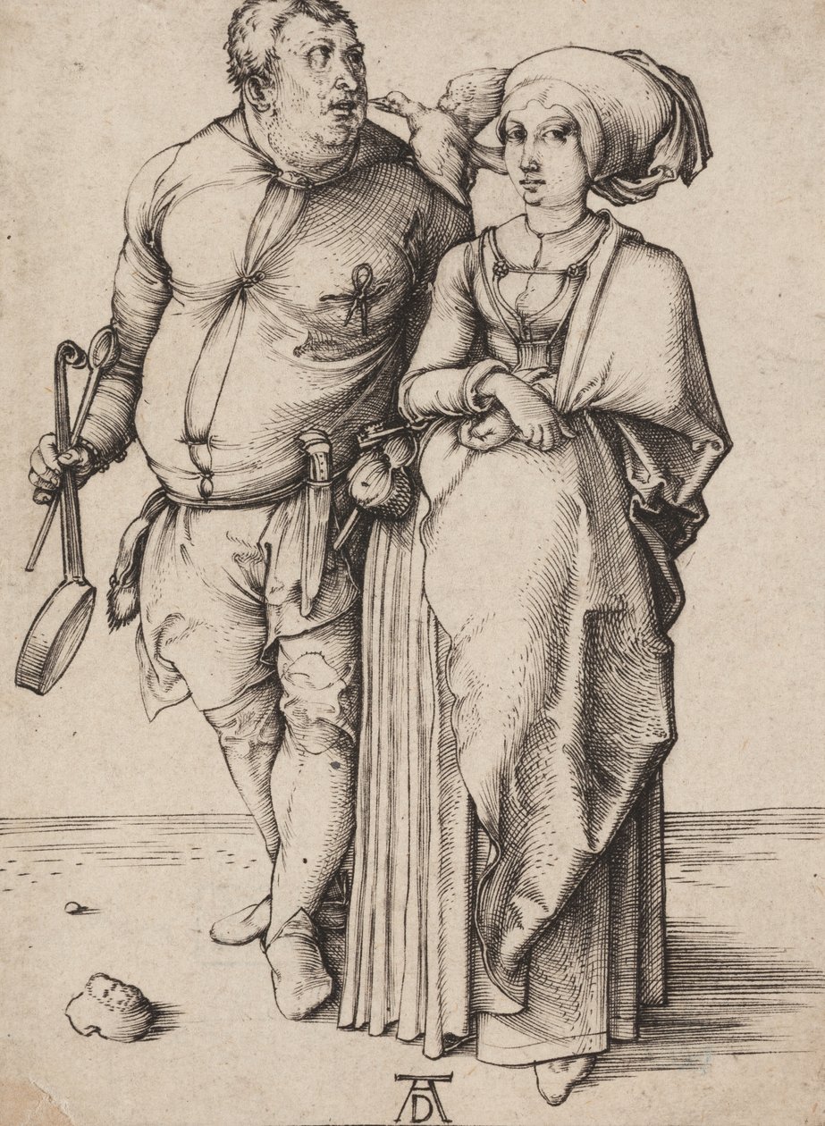 Bir Aşçı ve Karısı, c.1496 (gravür) by Albrecht Dürer