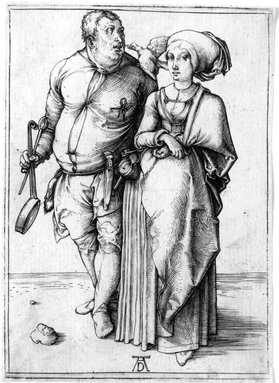 Bir Aşçı ve Karısı, c.1496 (gravür) by Albrecht Dürer