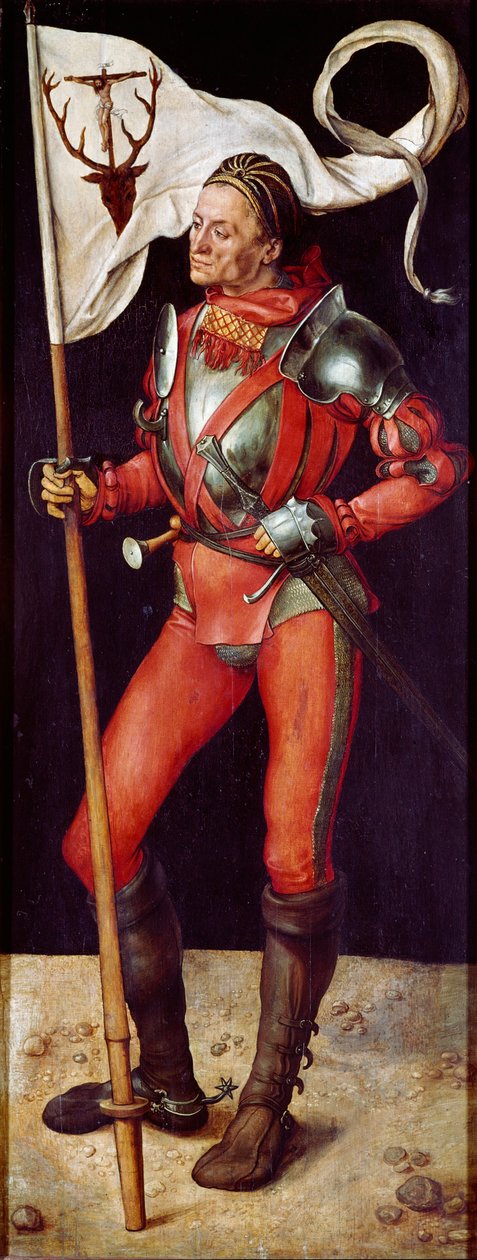 Altarpiece Paumgartner: “” Saint Eustachius”” Albrecht Durer tarafından tablo (1471-1528) 1504 yakl. Güneş. 157x61 cm Münih, Alte Pinakothek by Albrecht Dürer