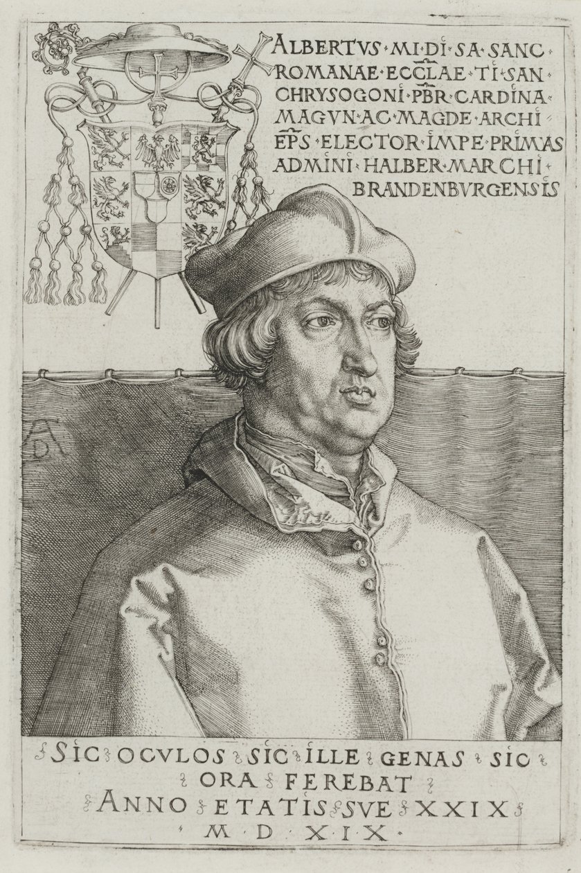 Brandenburg Kardinal Albrecht by Albrecht Dürer