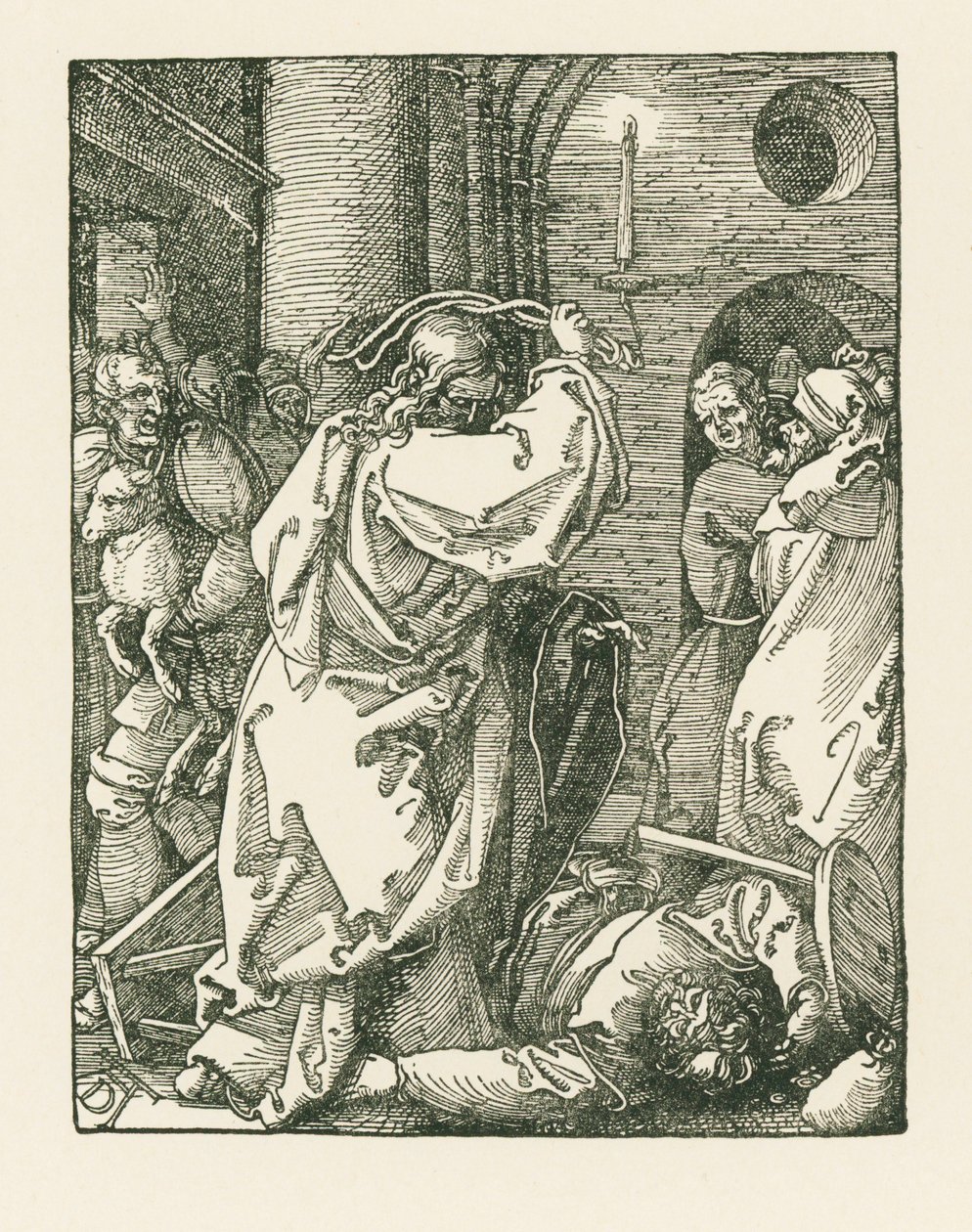 İsa Tüccarları Tapınaktan Sürdü... by Albrecht Dürer or Duerer