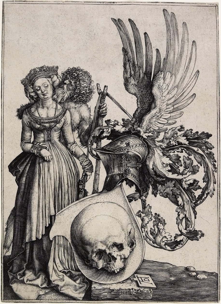 Kafatası ile Arması, c. 1503 by Albrecht Dürer