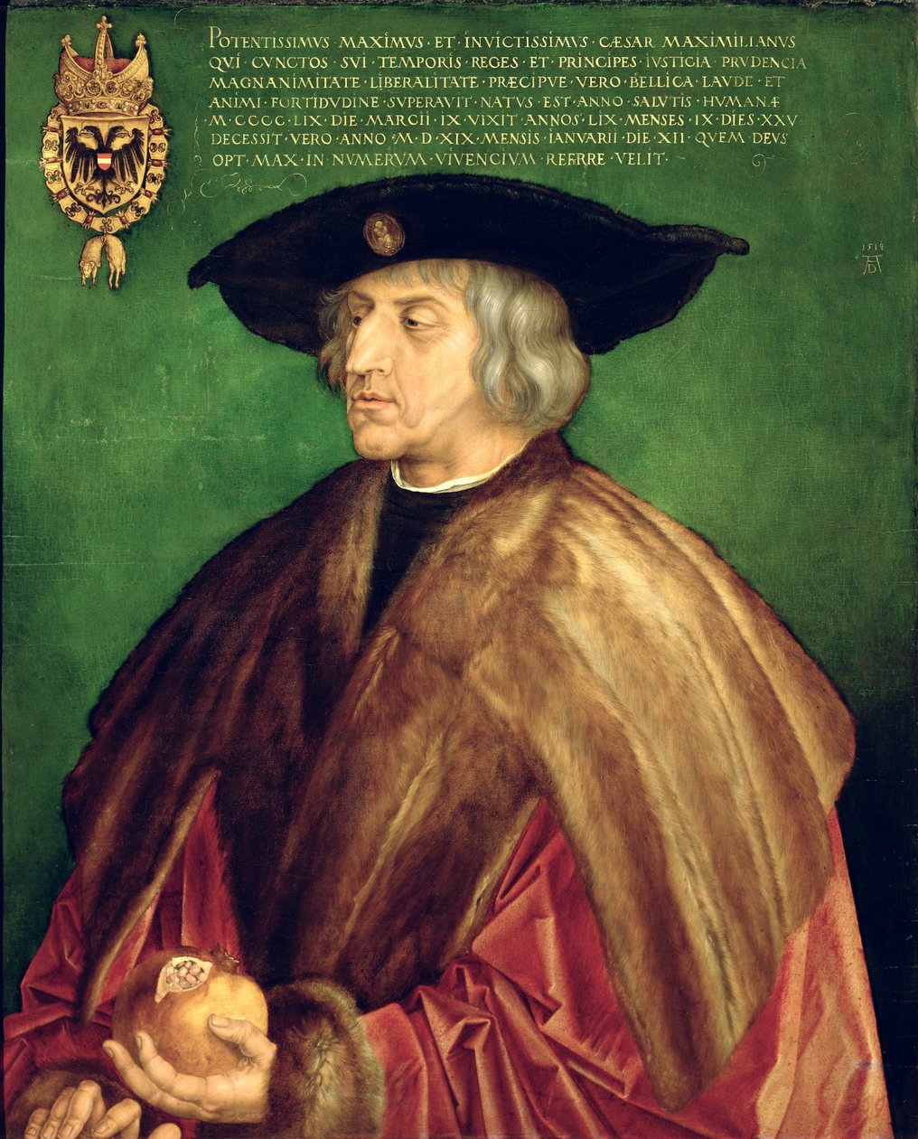 İmparator Maximilian I (panelde yağ) by Albrecht Dürer
