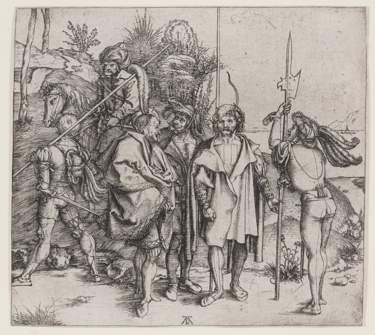 Atlı Beş Asker ve Bir Türk, 1495-96 by Albrecht Dürer