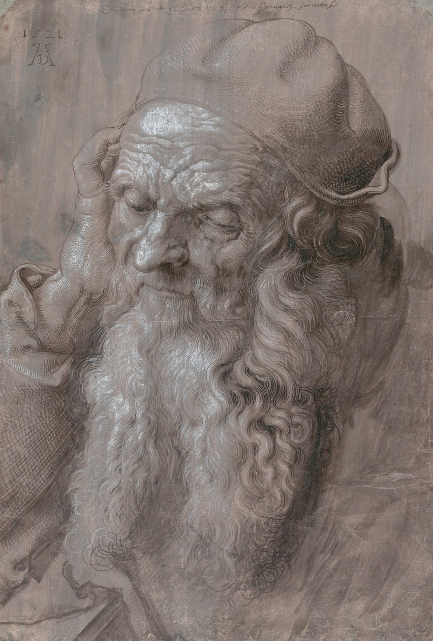 Yaşlı Bir Adamın Başı by Albrecht Dürer