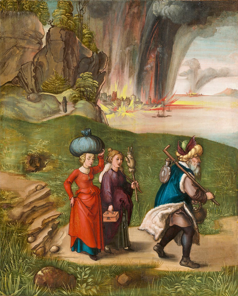 Lût ve Kızları, c. 1496-99 (panelde yağ) by Albrecht Dürer