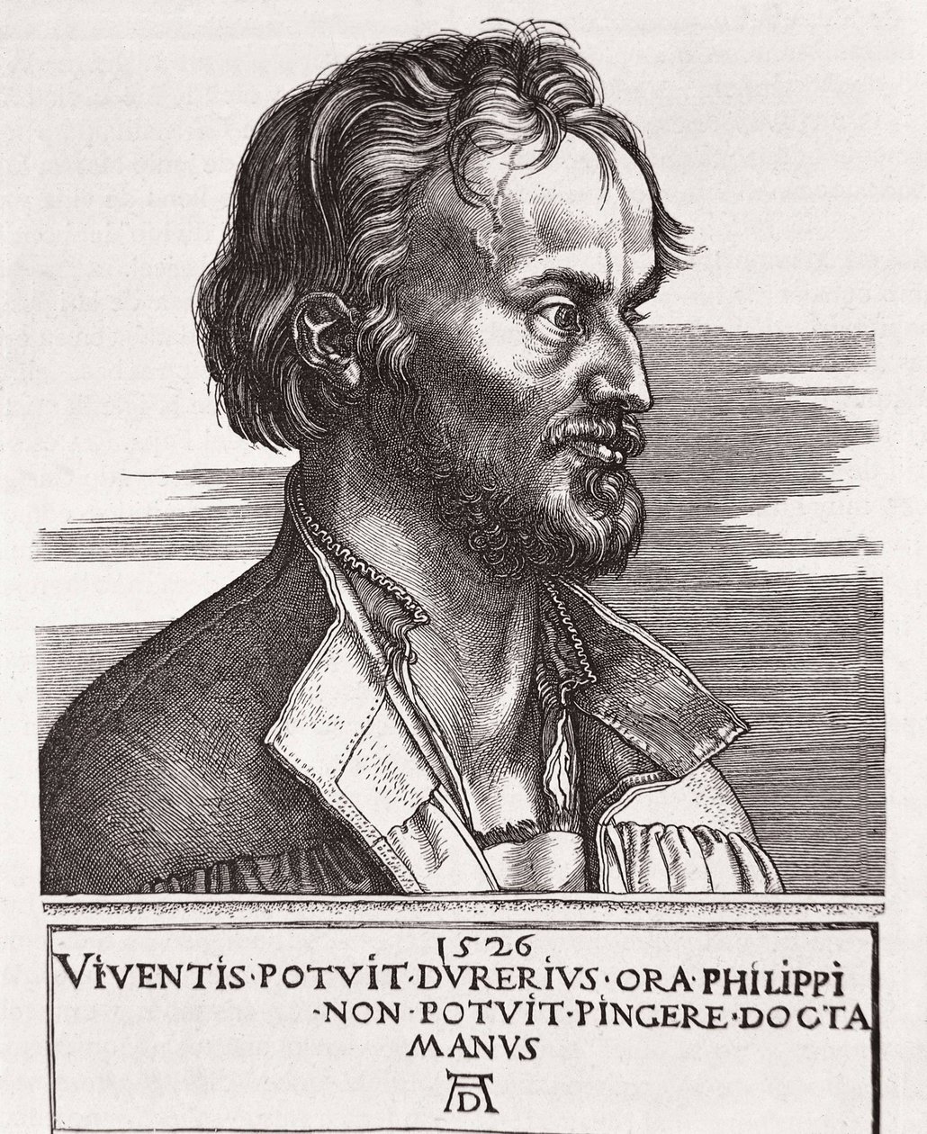 MELANCHTON, Philipp Schwarzerd, denir (1497-1560). İlahiyatçı ve Luther'in işbirlikçisi (gravür) by Albrecht Dürer