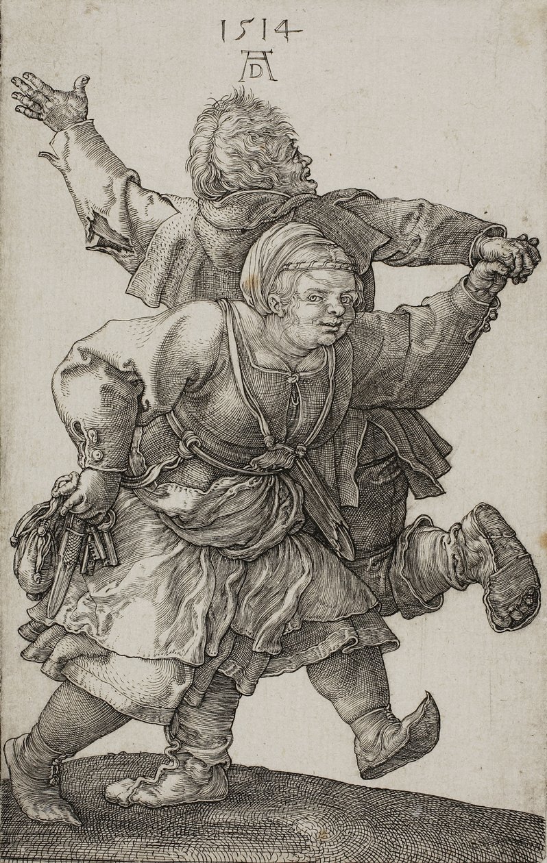 Köylü çift dans ediyor, 1514 by Albrecht Dürer