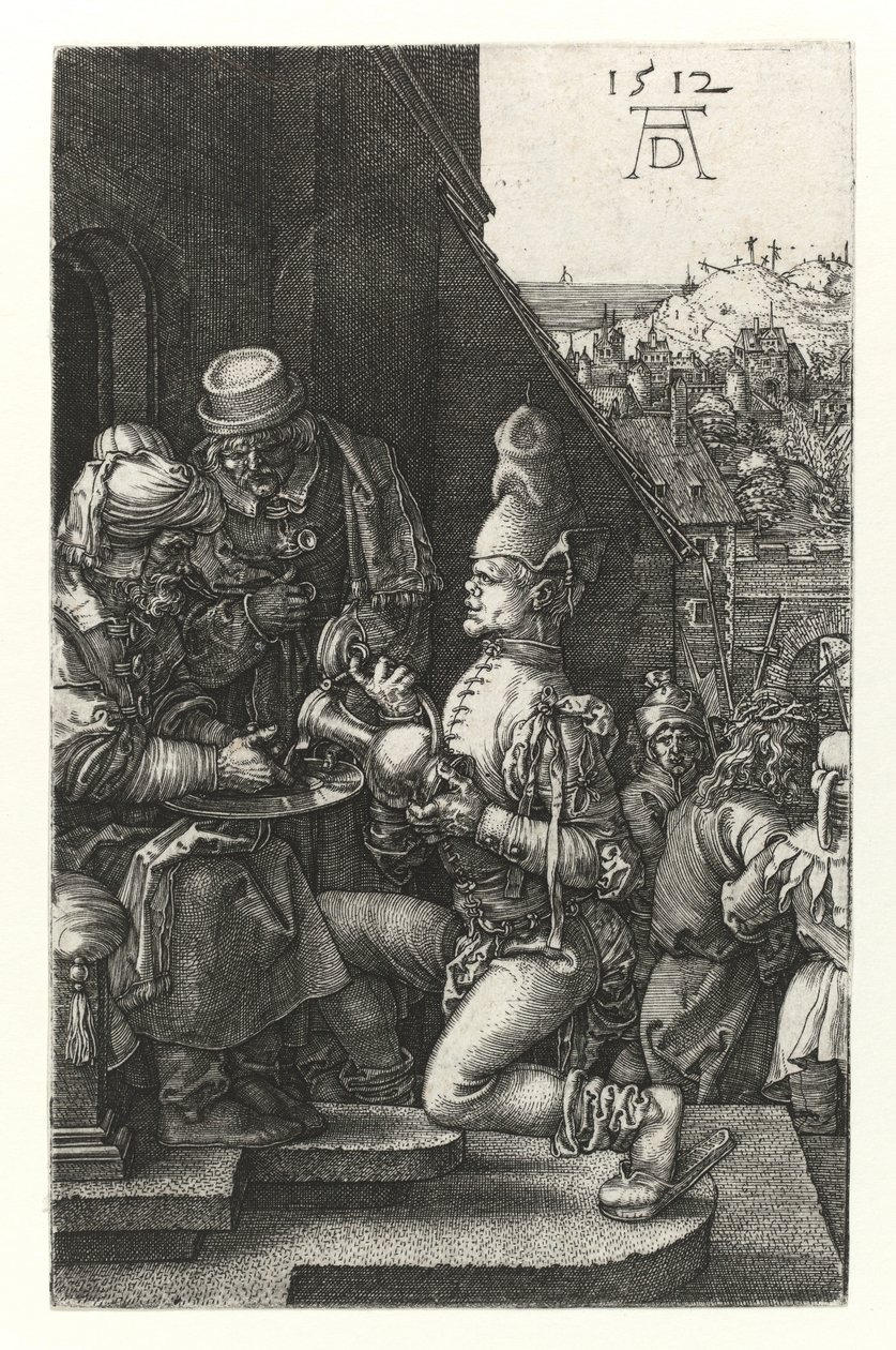 Pilatus ellerini yıkar, 1512 by Albrecht Dürer