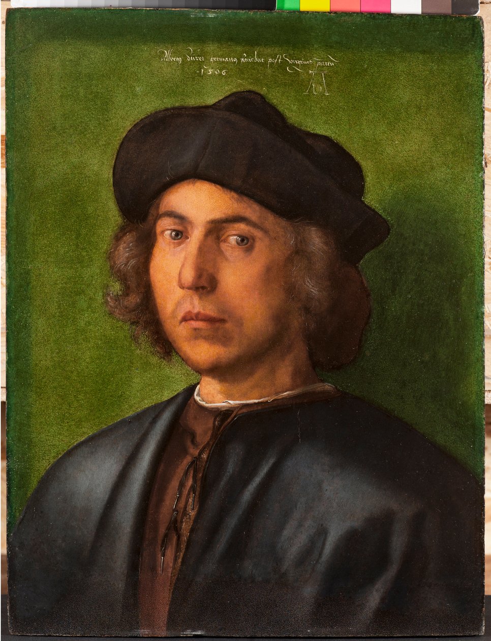 Genç bir adamın portresi Resim Albrecht Durer (1471-1528) 1506 Genes, Musei di Strada Nuova by Albrecht Dürer
