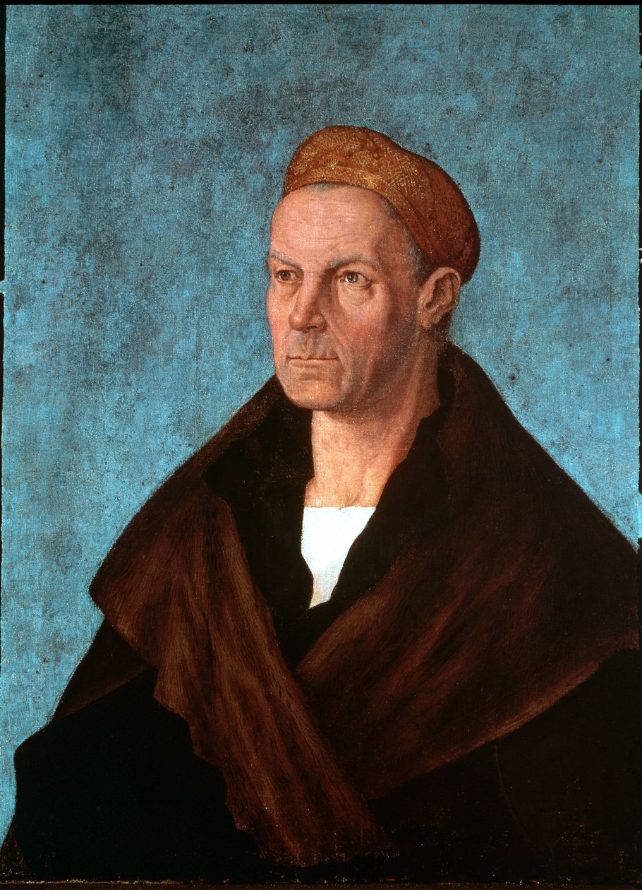 Alman bankacı Jakob II Fugger dit le Riche (1459-1525) Distemper