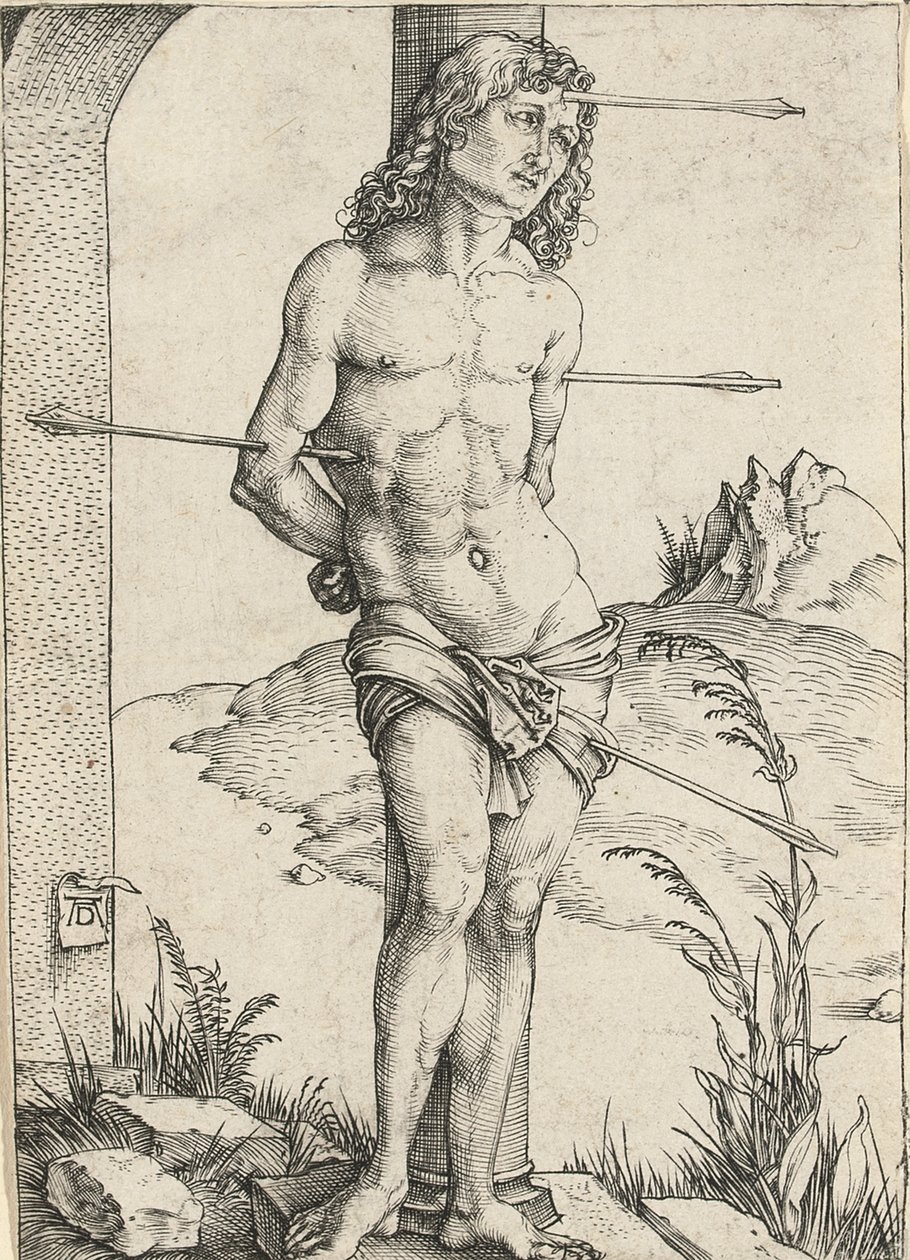 Bir sütuna bağlı Aziz Sebastian, c.1499 by Albrecht Dürer