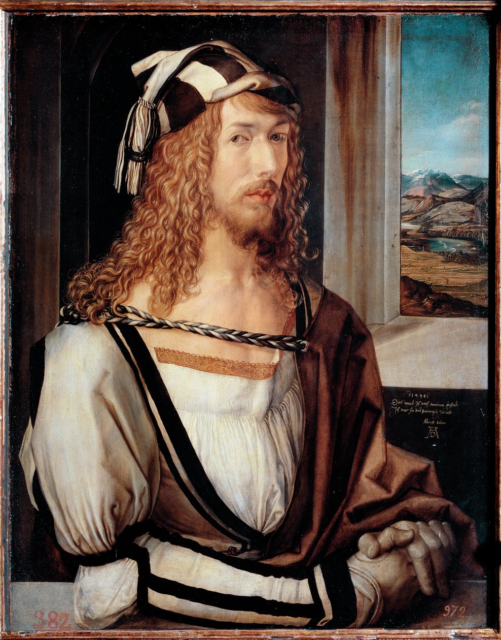 26 yaşında Otoportre (ahşap üzerine yağlı boya by Albrecht Dürer