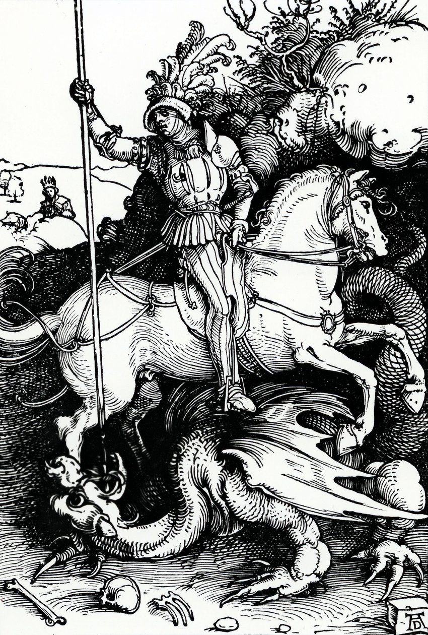 Aziz George ve Ejderha by Albrecht Dürer