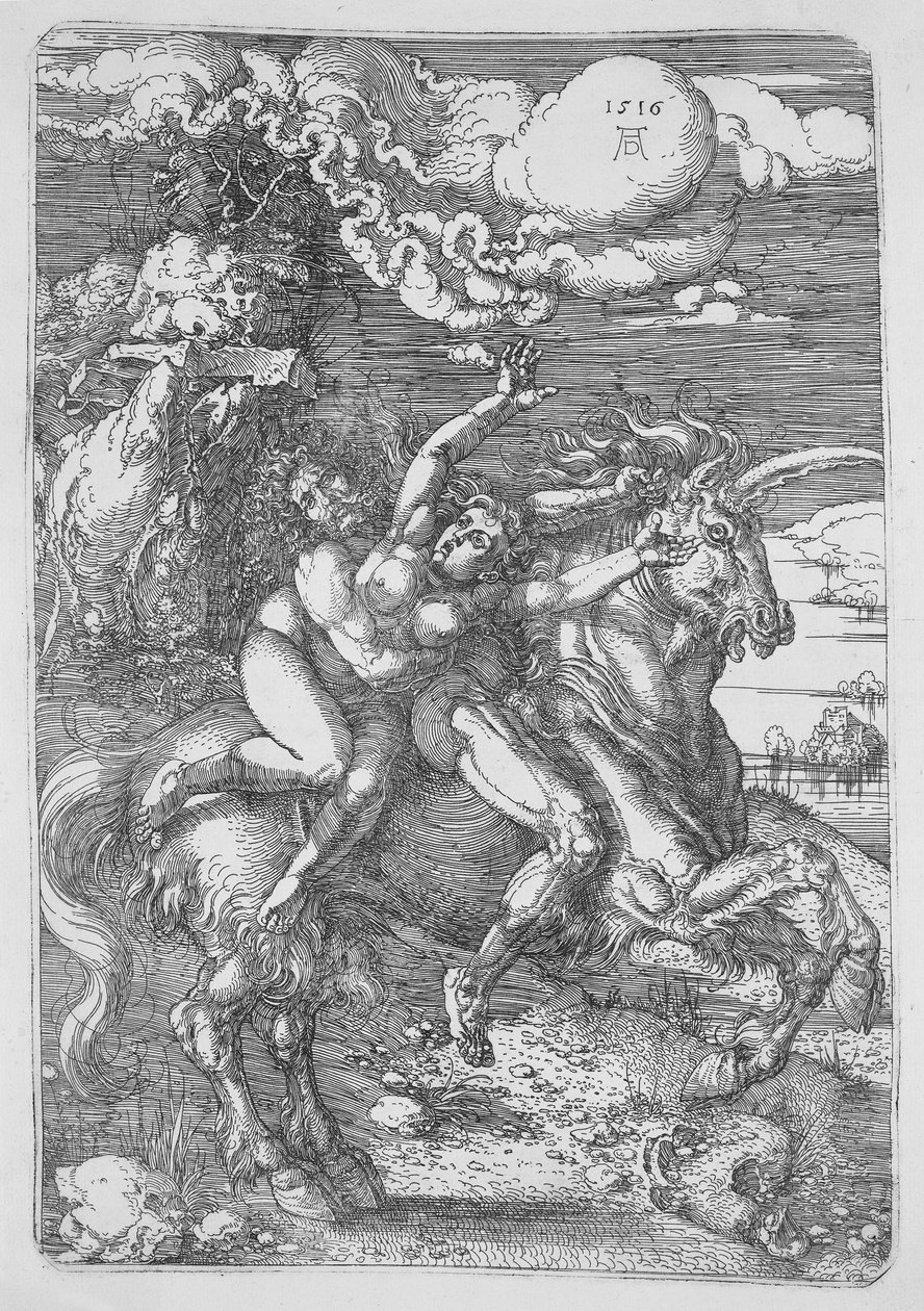 Tek Boynuzlu Atın Kaçırılması by Albrecht Dürer