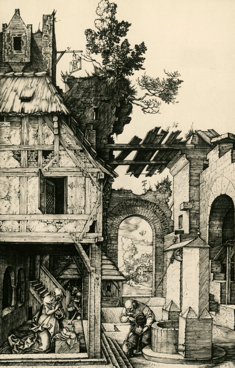 Çocuğun Hayranlığı, Albrecht Durer (1471-1528) tarafından yapılan gravür. by Albrecht Dürer