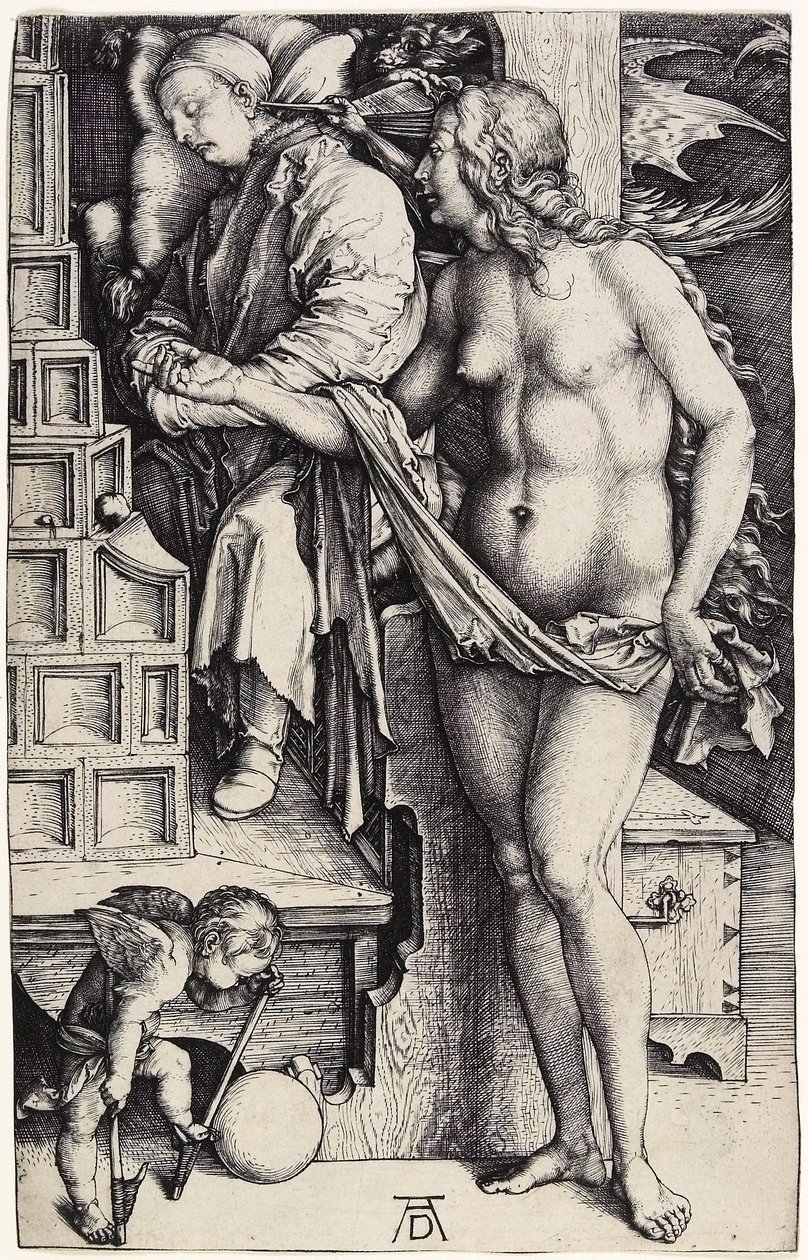 Rüya, c.1500 (gravür) by Albrecht Dürer