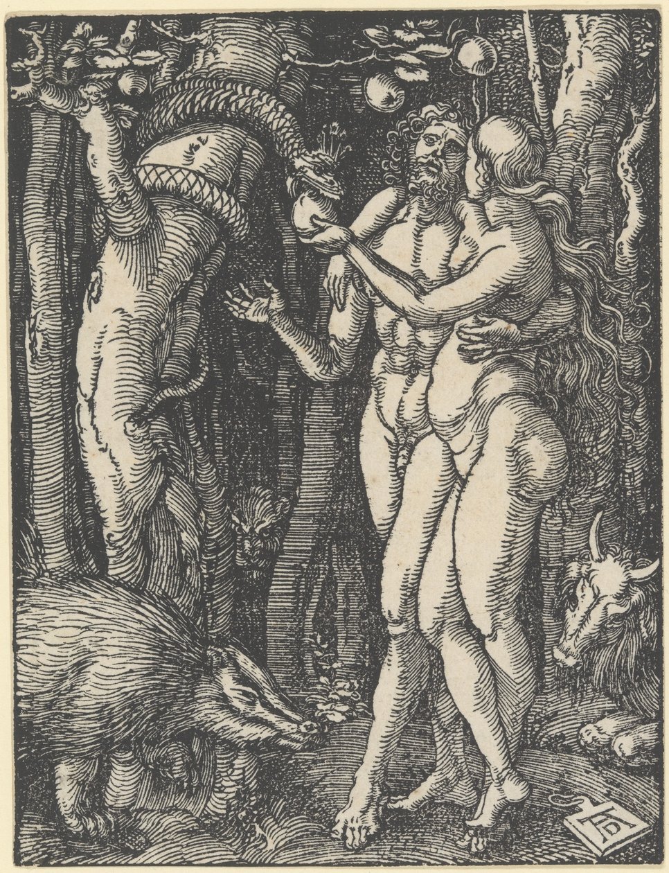 The Small Passion'dan The Fall of Man, 1510 dolayları (gravür) by Albrecht Dürer