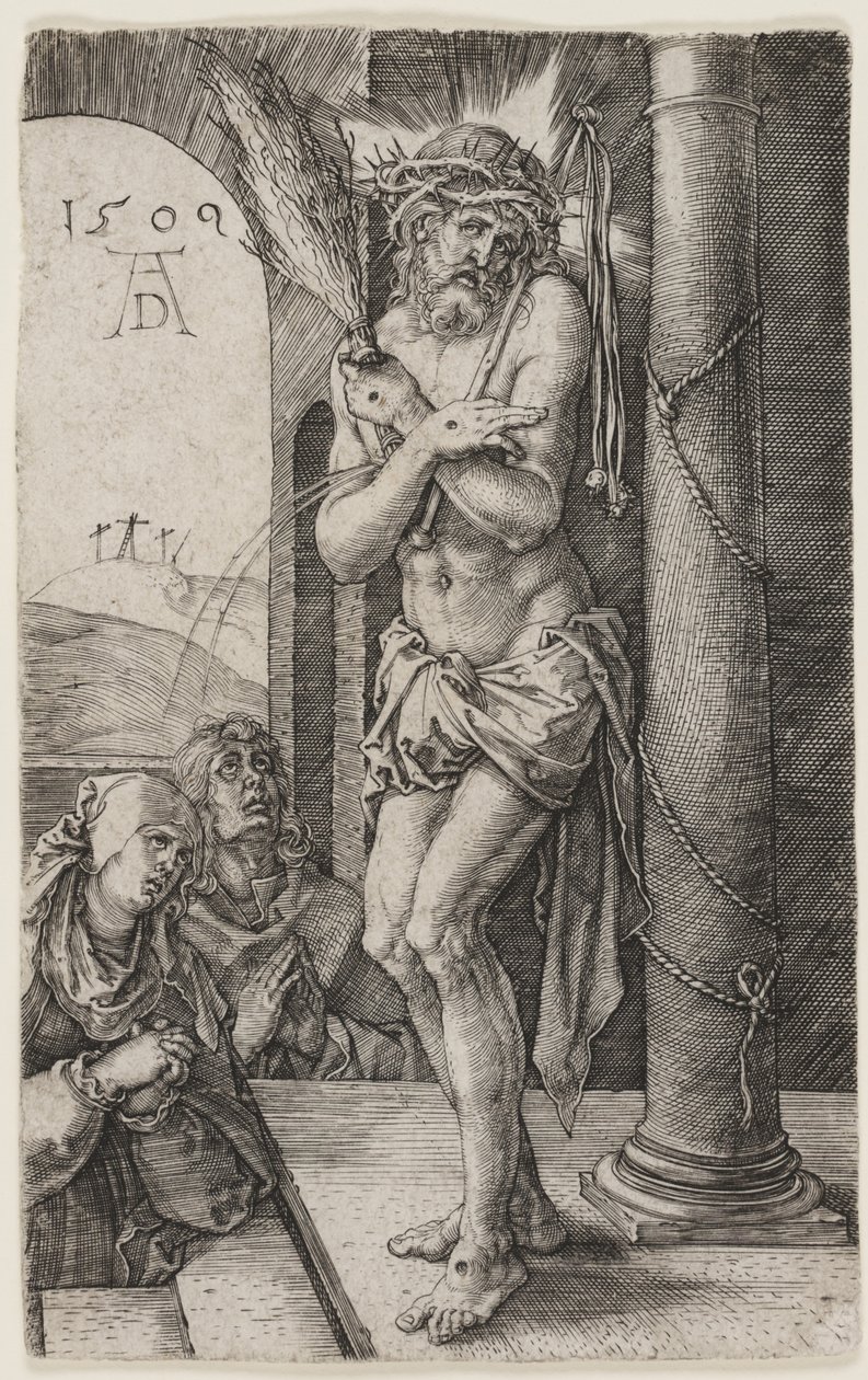 Sütunun Yanında Duran Acıların Adamı by Albrecht Dürer