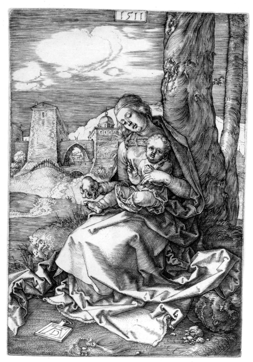 Bakire ve Armutlu Çocuk by Albrecht Dürer