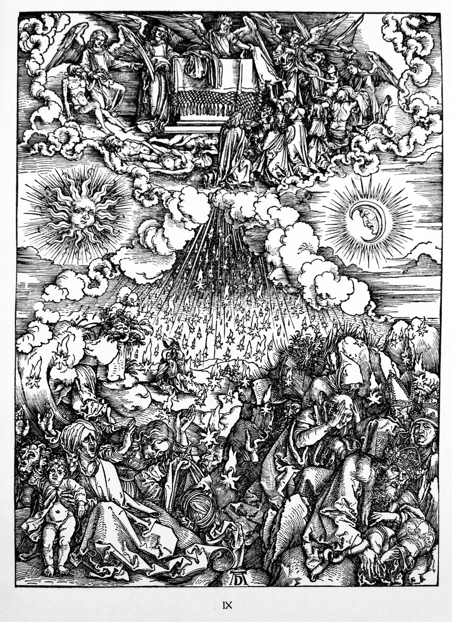 Beşinci ve altıncı mühürlerin açılışı by Albrecht Dürer or Duerer