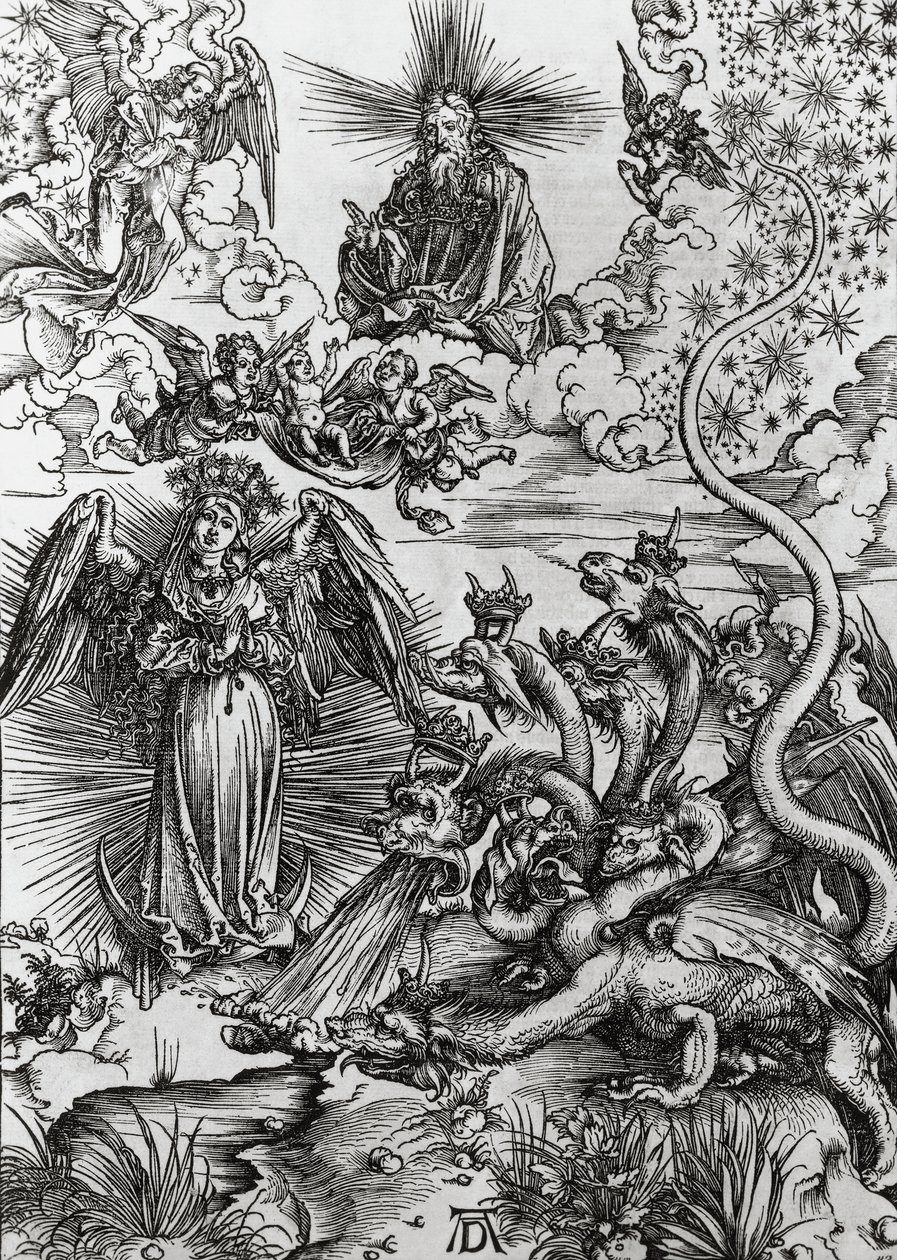 Kıyamet Kadını ve yedi başlı ejderha, Kıyamet by Albrecht Dürer