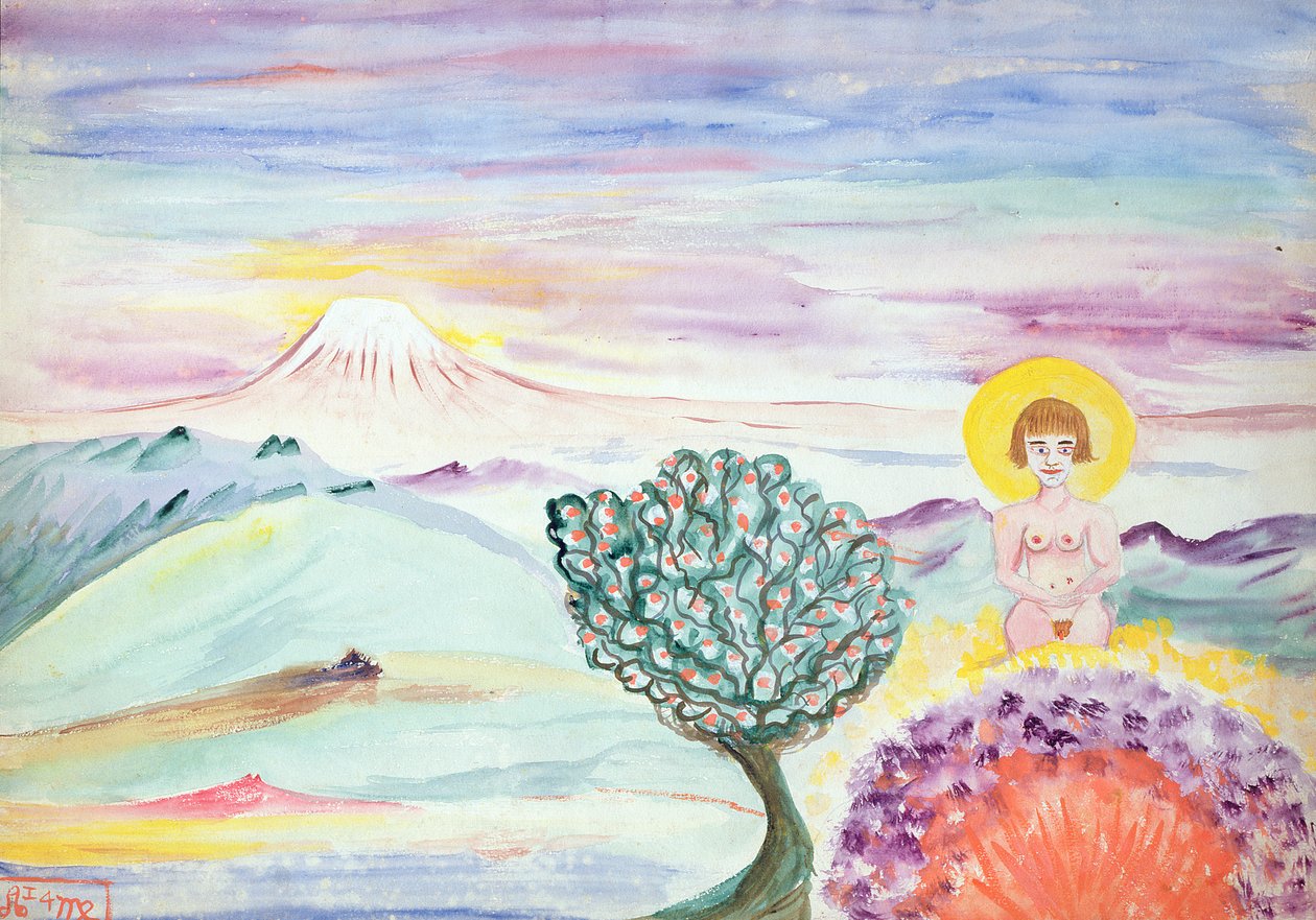 İsimsiz, c.1920 (kağıt üzerine sulu boya) by Aleister Crowley
