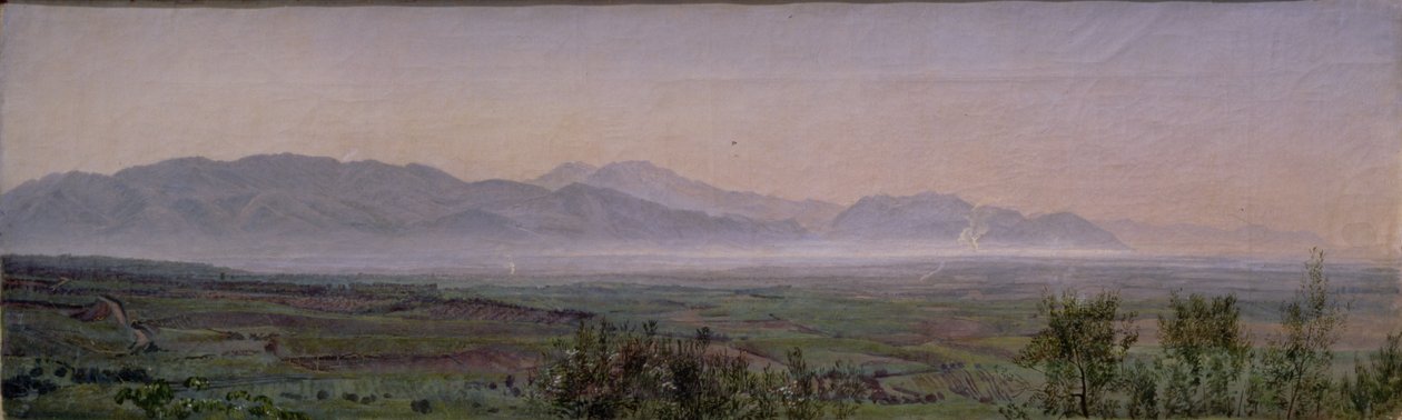 The Pontine Marshes, c.1840 (oil on paper) by Aleksandr Andreevich Ivanov