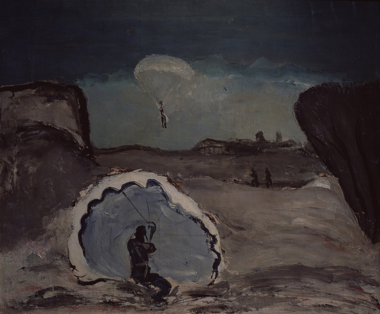 Bir paraşütçü, 1932 by Aleksandr Davidovic Drevin